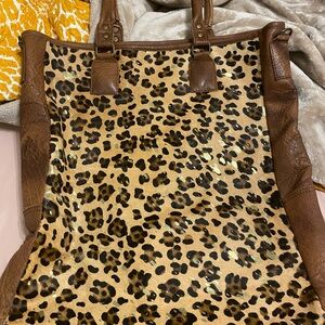 American Darling Leopard and Brown Tote
